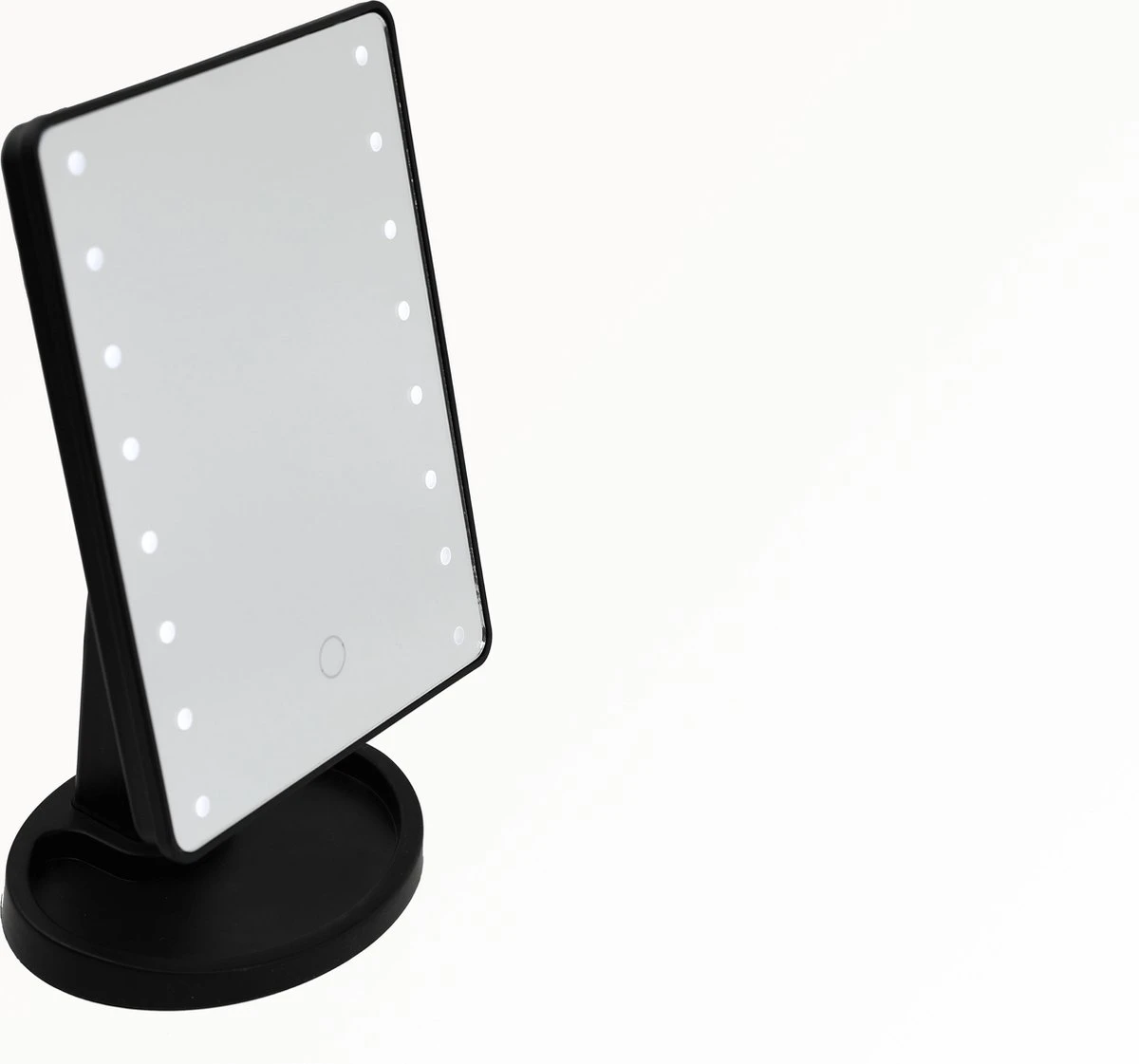 Draaibare Make-up Spiegel Met 16 Ingebouwde LED Lampjes - Zwart - Verlichting - Cosmetica - Draaibaar - Spiegel - LED - Make-up - Make-up Spiegel 3 Draaibare Make-up Spiegel Met 16 Ingebouwde LED Lampjes - Zwart - Verlichting - Cosmetica - Draaibaar - Spiegel - LED - Make-up - Make-up Spiegel - Afbeelding 3