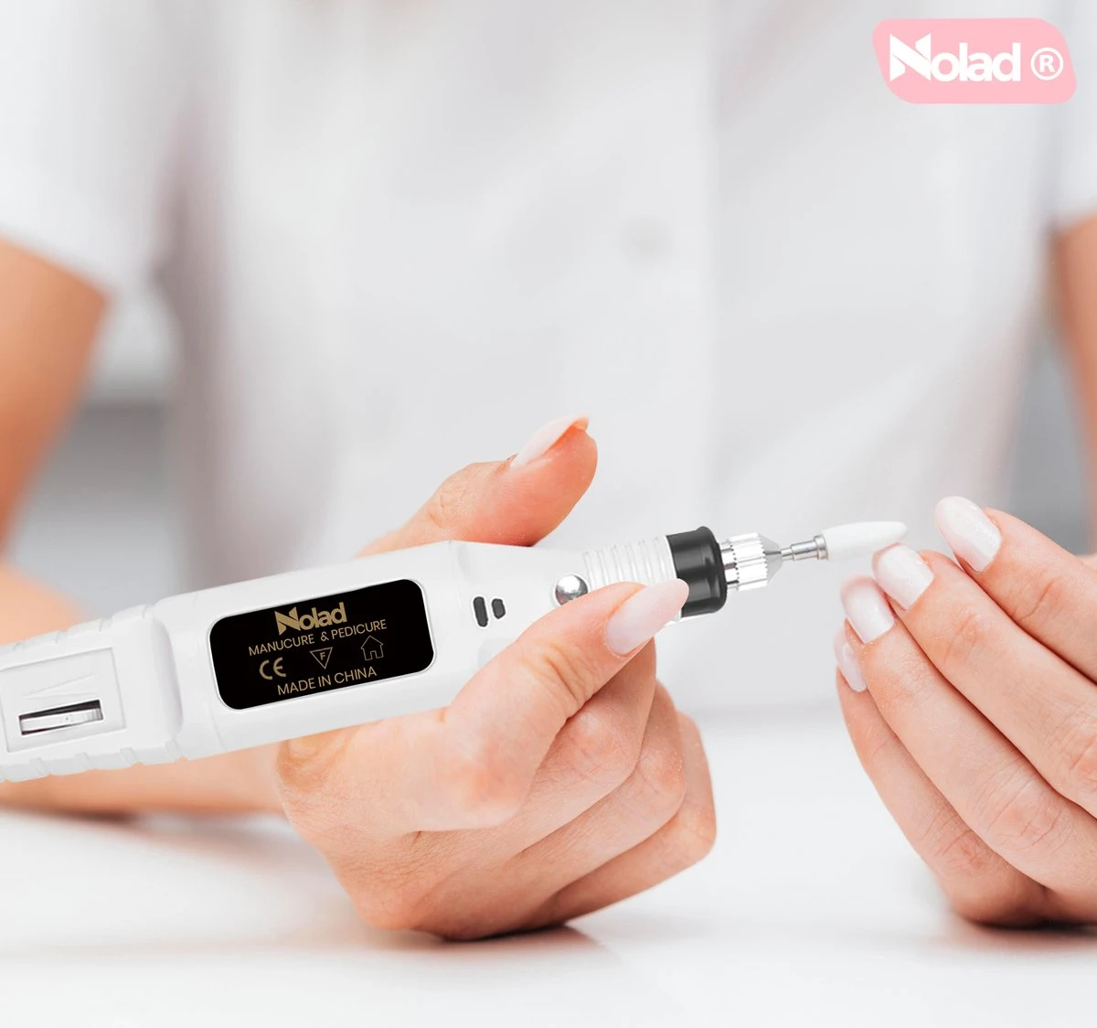 Nolad® Elektrische Nagelvijl - Nagelvijlen - Nagelaccessoires - Wit 7 Nolad® Elektrische Nagelvijl - Nagelvijlen - Nagelaccessoires - Wit - Afbeelding 7