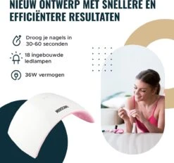 MOOSCARE 36 Watt LED Lamp Voor Gellak Nagels – Nageldroger – Gellak Lamp - UV Lamp Gelnagels - Nail Art Nagellamp - Gel Nagellak Nageldroger -Glam Make-up Verkoop 1200x1129 3