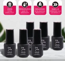 Miss Jules - 6-Delige Gellak Starterspakket - Nagellak - Kleur Rood & Roze - Glanzend & Dekkend Resultaat -Glam Make-up Verkoop 1200x1138 3