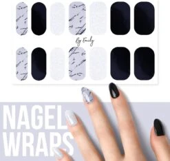 By Emily - Nagel Wrap - Classic Chique | 14 Stickers Per Vel | Nail Wrap | Nail Art | Trendy | Design | Nagellakvrij | Eenvoudig | Nagel Art | Nagel Wrap | Nagel Stickers | Folie | Zelfklevend | Sjablonen