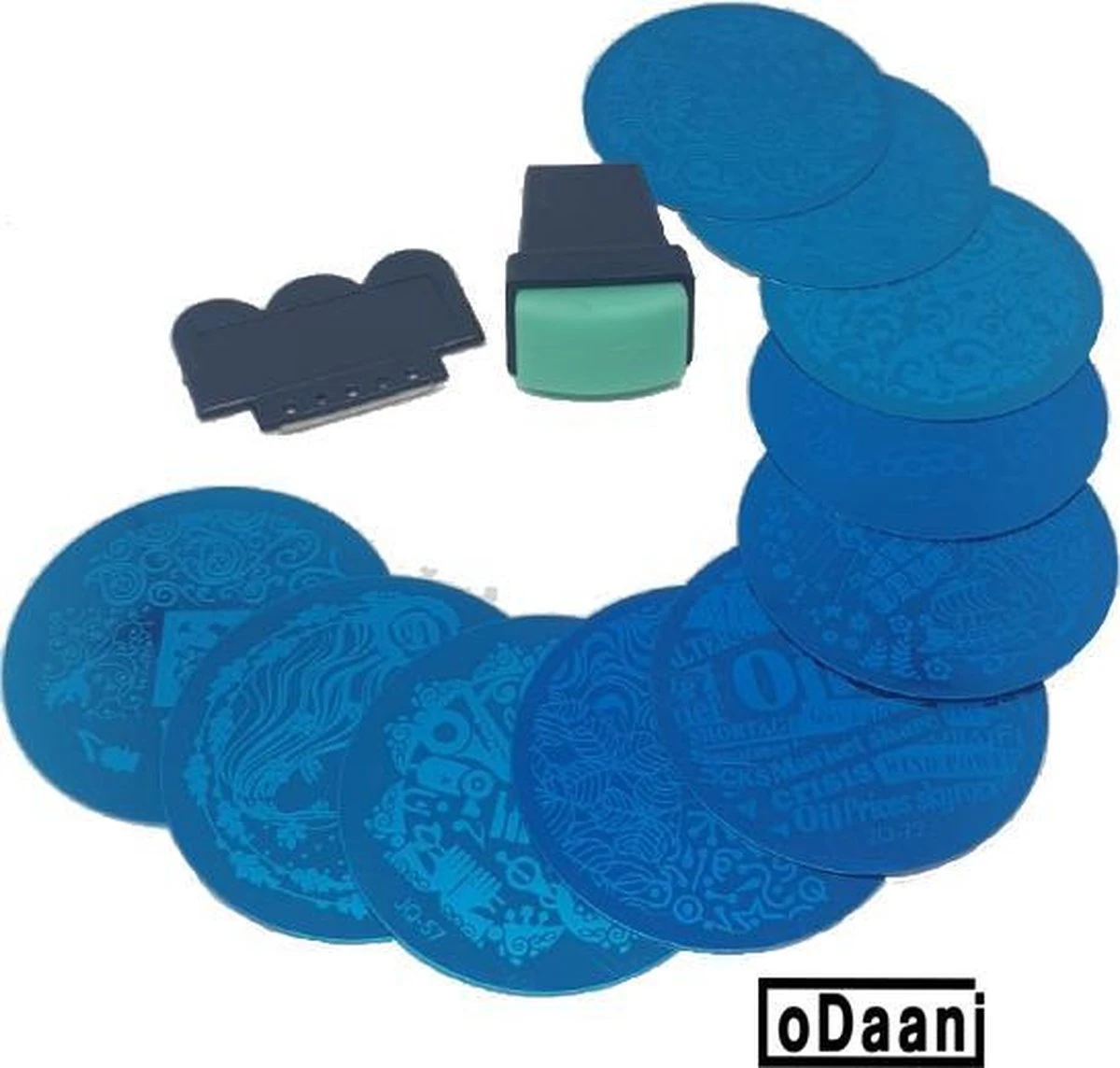 Nagel Stempel Set Met 10 Plaatjes - Nail Art Stempelplaat & Sjablonen - ODaani 1 Nagel Stempel Set Met 10 Plaatjes - Nail Art Stempelplaat & Sjablonen - ODaani