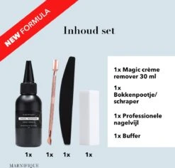 Marnifique® - NEW FORMULA - Gellak Cream Remover Set 30 Ml - Gel Polish Remover - Gellak Remover - Gel Polish - Gellak Verwijderen - Gellak Verwijderaar - Nagellak Remover - BIAB Remover - Vijl - Aceton -Glam Make-up Verkoop 1200x1146