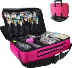 Cosmetica Koffer - Make-up Koffer Met Verstelbare Vakken - Visagie En Nagelstyliste Beauty Koffer - 40x30x14CM - Roze -Glam Make-up Verkoop 1200x1146 6