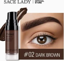 Sace Lady Tattoo Brow Peel-Off Gel - Brow Gel - Wenkbrauw Gel Mascara – Dark Brown #02 – Assortiment ‘Het Gemak’