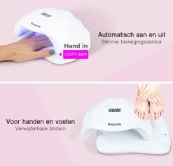 LifeGoods Nageldroger - Voor Gelnagels - 36 LED's - 54W -Glam Make-up Verkoop 1200x1153 1