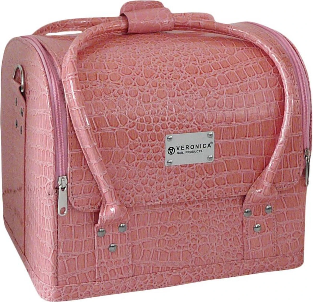Nagel Koffer - Zacht Croco Roze - Handkoffer Voor Nagelstyliste, Pedicure, Schoonheidsspecialistes, Kappers, Kapsters, Visagiste. 1 Nagel Koffer - Zacht Croco Roze - Handkoffer Voor Nagelstyliste, Pedicure, Schoonheidsspecialistes, Kappers, Kapsters, Visagiste.