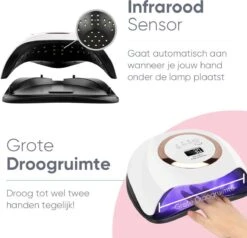 De Sera UV Lamp Gelnagels 168W - LED Lamp Nagels - Gellak Lamp - Nageldroger Met 2.5 Meter Lang Snoer - Wit -Glam Make-up Verkoop 1200x1158 5