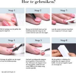 Marnifique® - NEW FORMULA - Gellak Cream Remover Set 30 Ml - Gel Polish Remover - Gellak Remover - Gel Polish - Gellak Verwijderen - Gellak Verwijderaar - Nagellak Remover - BIAB Remover - Vijl - Aceton -Glam Make-up Verkoop 1200x1159