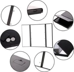 Spiegel Met LED Verlichting - Make-upspiegel - Zwart 10 Spiegel Met LED Verlichting - Make-upspiegel - Zwart -Glam Make-up Verkoop 1200x1161 10