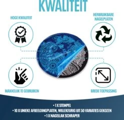 Nagel Stempel Set Met Sjablonen - Nail Art Stempelplaat - Gellak Tools - 10 Stuks - Levay® -Glam Make-up Verkoop 1200x1161 5