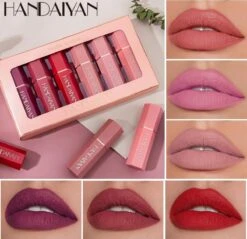 Handaiyan Lipstick Matte - Set Van 6 Kleuren - Lippenstift - Langhoudend - Make Up 8 Handaiyan Lipstick Matte - Set Van 6 Kleuren - Lippenstift - Langhoudend - Make Up -Glam Make-up Verkoop 1200x1161 6