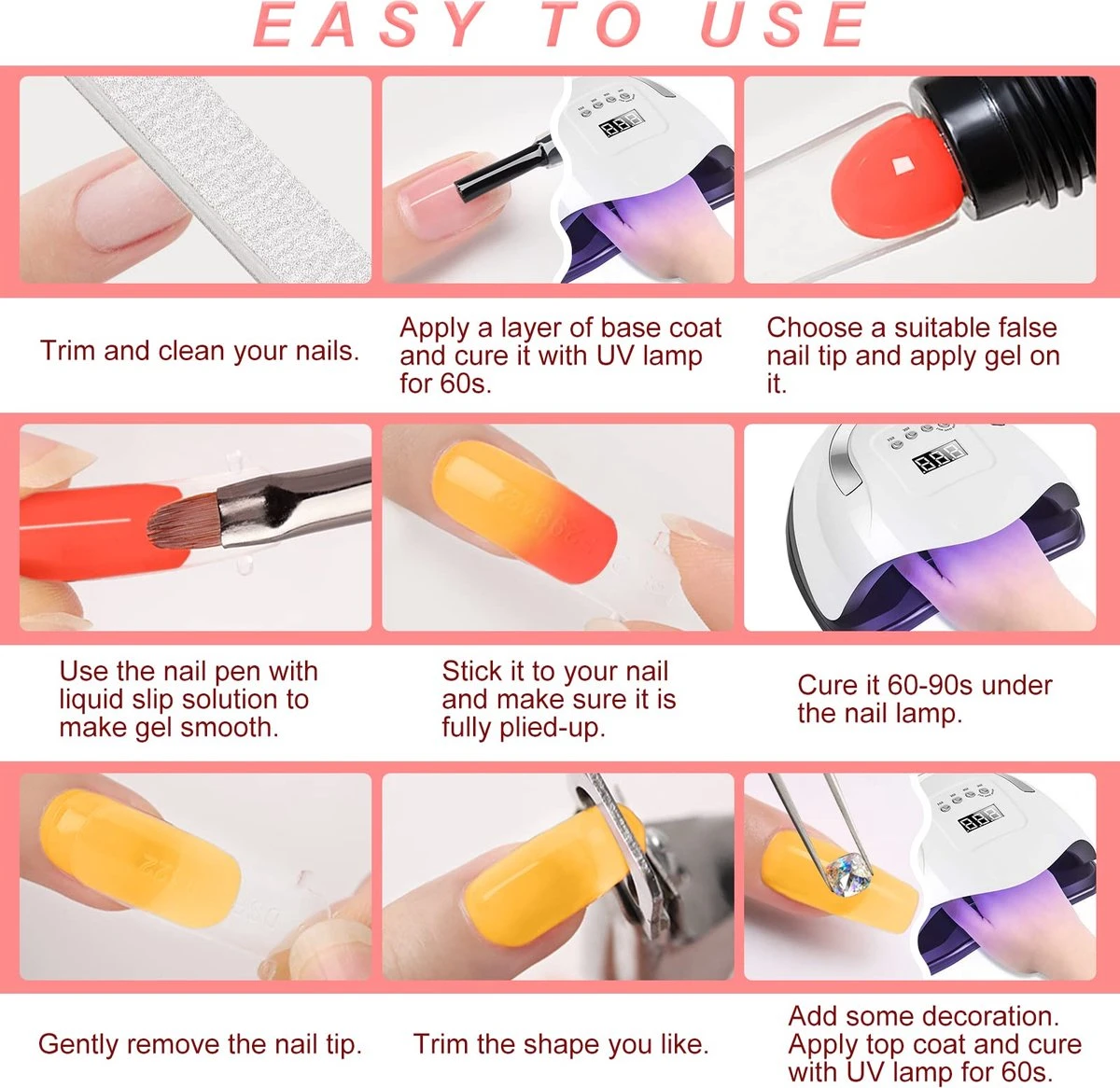 Merkloos Nepnagels - Polygel Set - 8 Kleuren - Nagels Set - Polygel Starter Set - Nagelverlenging Gel Kit - Voor Beginners - Voor DIY Salon Art Nagels 9 Merkloos Nepnagels - Polygel Set - 8 Kleuren - Nagels Set - Polygel Starter Set - Nagelverlenging Gel Kit - Voor Beginners - Voor DIY Salon Art Nagels - Afbeelding 9