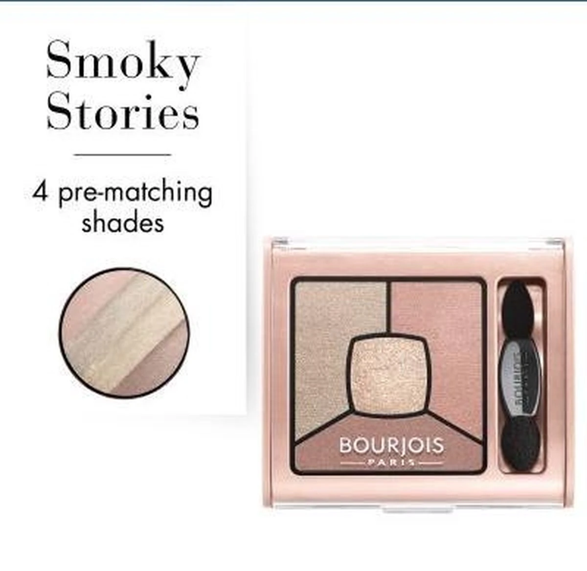 Bourjois Smoky Stories Quad Oogschaduw Palette - 14 Tomber Des Nudes 9 Bourjois Smoky Stories Quad Oogschaduw Palette - 14 Tomber Des Nudes - Afbeelding 9