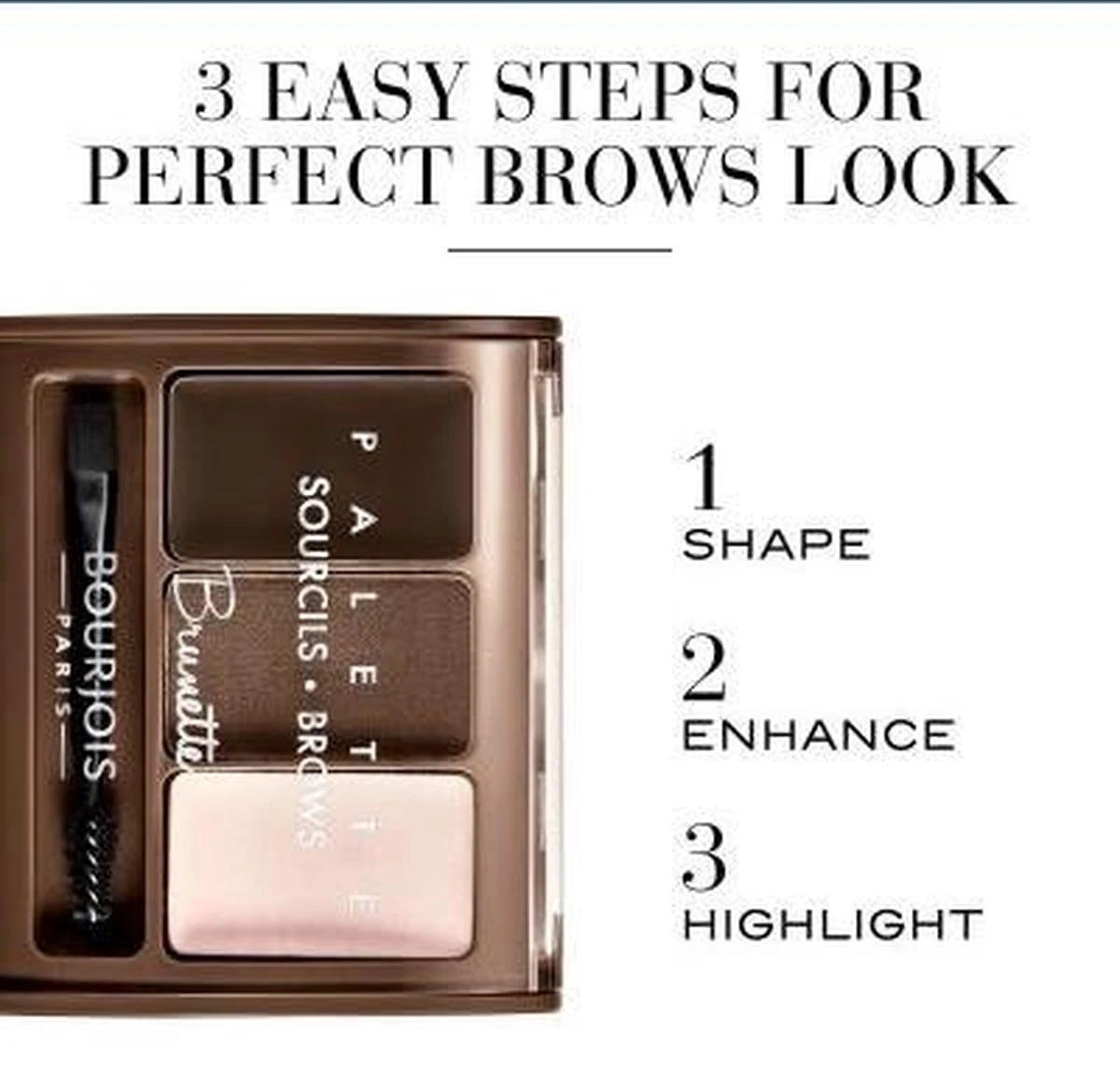 Bourjois Brow Palette Wenkbrauwmake-up - 2 Brunette 5 Bourjois Brow Palette Wenkbrauwmake-up - 2 Brunette - Afbeelding 5