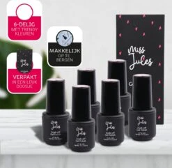 Miss Jules - 6-Delige Gellak Starterspakket - Nagellak - Kleur Paars, Lila & Glitter - Glanzend & Dekkend Resultaat -Glam Make-up Verkoop 1200x1172 2