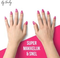 By Emily - Nagel Wrap - Sparkly Violet Red | 14 Stickers | Nail Wrap | Nail Art | Trendy | Design | Nagellakvrij | Eenvoudig | Nagel Wrap | Nagel Stickers | Folie | Zelfklevend | Sjablonen -Glam Make-up Verkoop 1200x1173 4