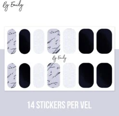 By Emily - Nagel Wrap - Classic Chique | 14 Stickers Per Vel | Nail Wrap | Nail Art | Trendy | Design | Nagellakvrij | Eenvoudig | Nagel Art | Nagel Wrap | Nagel Stickers | Folie | Zelfklevend | Sjablonen -Glam Make-up Verkoop 1200x1173 7