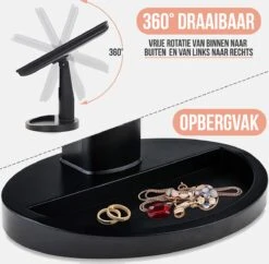 Strex Make Up Spiegel Met LED Verlichting - 3 Verlichtingsmodus - 1/10x Vergroting - 360° Verstelbaar -Glam Make-up Verkoop 1200x1175 13