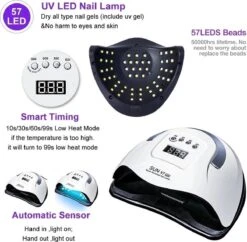 Professionele 180W LED Nageldroger Lamp - Gel Nagel Droger - 180W De Sterkste Nagellamp Op De Markt - Geschikt Voor Elke Nagel, Sneller Droger Voor Gel Polish Nail Apparatuur Automatische Sensor Nail Art Gereedschap Voor Vingernagel En Teennagel 6 Professionele 180W LED Nageldroger Lamp - Gel Nagel Droger - 180W De Sterkste Nagellamp Op De Markt - Geschikt Voor Elke Nagel, Sneller Droger Voor Gel Polish Nail Apparatuur Automatische Sensor Nail Art Gereedschap Voor Vingernagel En Teennagel -Glam Make-up Verkoop 1200x1176 1