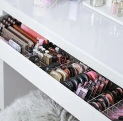 Jumanah® Collections "Sorted" MALM - Toilettafel -Volledige Lade - Make Up Organizer - Ladeverdeler - Lade Organizer - Transparant - Acryl - Kunststof