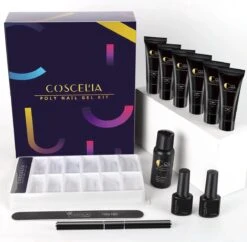 COSCELIA Extenstion Kit | Polygel Nagels | Gelnagels | Nepnagels | Gellak Set | UV Gel | Nail Art Pakket | Buildergel | Starterset | Makkelijk En Snelle Set