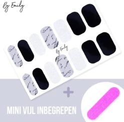 By Emily - Nagel Wrap - Classic Chique | 14 Stickers Per Vel | Nail Wrap | Nail Art | Trendy | Design | Nagellakvrij | Eenvoudig | Nagel Art | Nagel Wrap | Nagel Stickers | Folie | Zelfklevend | Sjablonen -Glam Make-up Verkoop 1200x1177 14