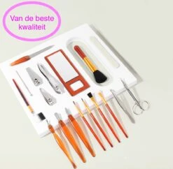 Manicure Set - 18 Stuk(s) - Make Up Set - Nagelschaar - Nagelvijl - Brush - Kerstcadeau -Glam Make-up Verkoop 1200x1177 18