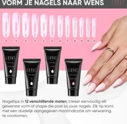 Lovae Cosmetics Polygel - Polygel Kit - Nagels Starterspakket - Nageltips - Builder Gel - Set Van 4 Kleuren - 4 X 30 Gr -Glam Make-up Verkoop 1200x1178 3