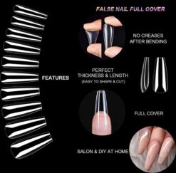 Royala Nageltips Ballerina In Bewaar-assortiments Doos 100 Stuks 10 Maten -Glam Make-up Verkoop 1200x1179 3