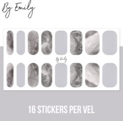 By Emily - Nagel Wrap - White Marble | 16 Stickers | Nail Wrap | Nail Art | Trendy | Design | Nagellakvrij | Eenvoudig | Nagel Wrap | Nagel Stickers | Folie | Zelfklevend | Sjablonen -Glam Make-up Verkoop 1200x1180 22
