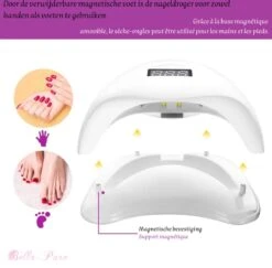 Bella Pure 48W Nageldroger - Vinger- En Teennagels - Bewegingssensor En Timer - 24 LED's 12 Bella Pure 48W Nageldroger - Vinger- En Teennagels - Bewegingssensor En Timer - 24 LED's -Glam Make-up Verkoop 1200x1181 2
