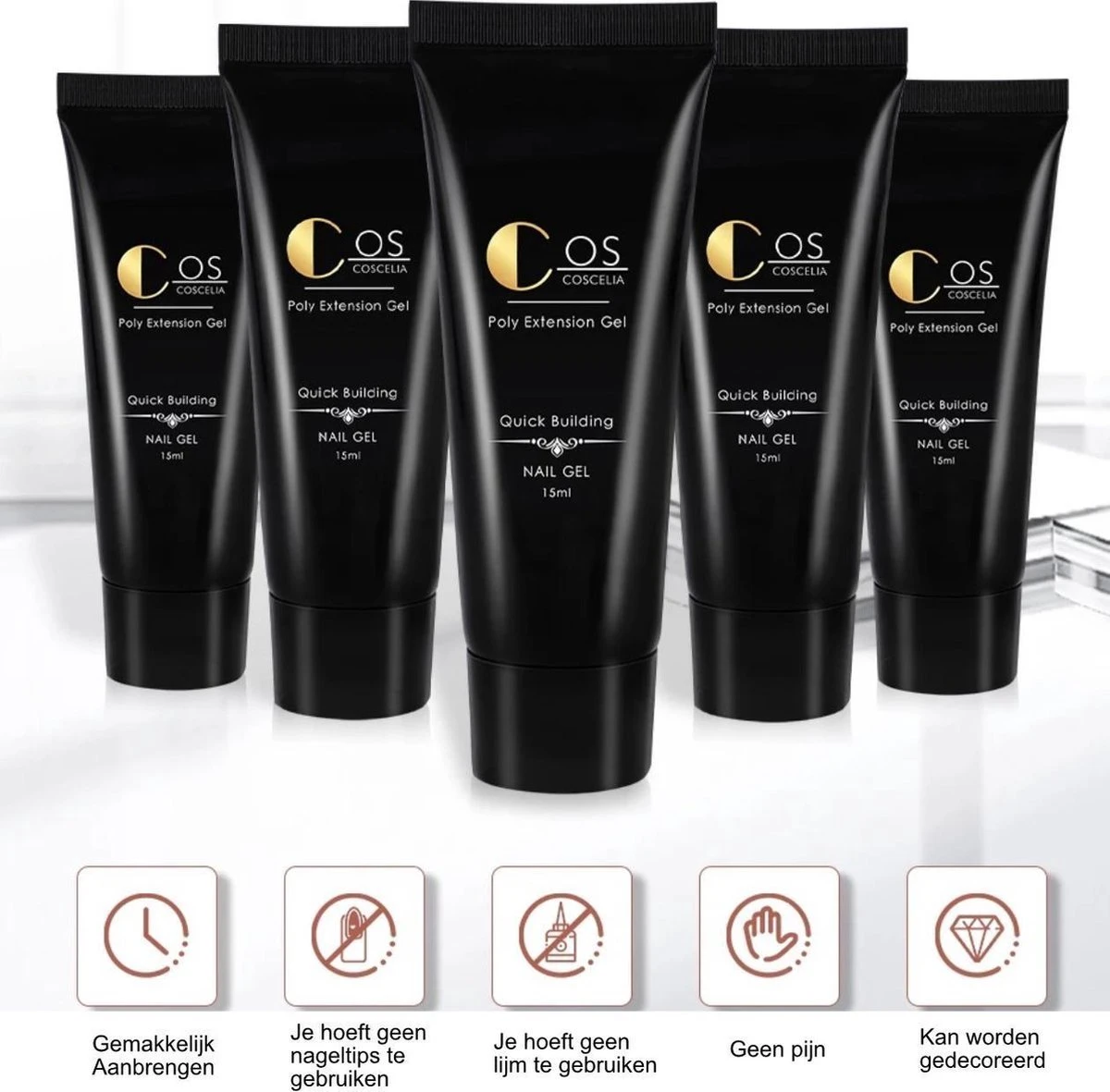 Royala - Professionele Poly Gel Starter Kit POG3. – 6 Kleuren Polygel + 6 Kleuren UV Gel - 12 Kleuren Polygel Pakket - Incl. 36 W UV Nageldroger - Poly Acryl Nagels - Nail Art - Gel Lak 5 Royala - Professionele Poly Gel Starter Kit POG3. – 6 Kleuren Polygel + 6 Kleuren UV Gel - 12 Kleuren Polygel Pakket - Incl. 36 W UV Nageldroger - Poly Acryl Nagels - Nail Art - Gel Lak - Afbeelding 5