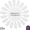AVN - 10 X Nagelwiel Met Elk 18 Kunstnagels - Nagellak - Kleuren Waaier - Nail Display Palet - Transparant