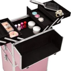 TecTake Cosmetica Koffer Met 3 Etages - Roze - Make-up Koffer -Glam Make-up Verkoop 1200x1185 18