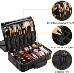 Cosmetica Koffer - Make-up Koffer Met Verstelbare Vakken - Visagie En Nagelstyliste Beauty Koffer - 40x30x14CM 17 Cosmetica Koffer - Make-up Koffer Met Verstelbare Vakken - Visagie En Nagelstyliste Beauty Koffer - 40x30x14CM -Glam Make-up Verkoop 1200x1186 12