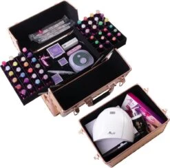 Koffer Groot Holo/Golden Rose XXL Met Opbergvakken -Glam Make-up Verkoop 1200x1187 21