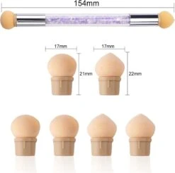 Sponsjes Stempel Pen Voor Gellak Of Nagellak Manicure | Brush Nail Art | Rood | Sparkolia -Glam Make-up Verkoop 1200x1189 8