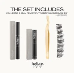 Helioux® - Quicklashes Nepwimpers - DIY Wimpersextensions Voor Thuis - 12mm - Blijven 5+ Dagen Zitten - Complete Set Incl. Wimpers, Lijm, Remover, Pincet - Herbruikbaar - Falscara -Glam Make-up Verkoop 1200x1191 20