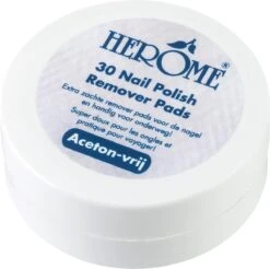 Herome Nagellakremover Pads - Nagellakverwijderaar Pads - Acetonvrij, Mild Reinigend En Droogt Niet Uit - Handig Voor Onderweg Travelsize- 30 Pads -Glam Make-up Verkoop 1200x1195