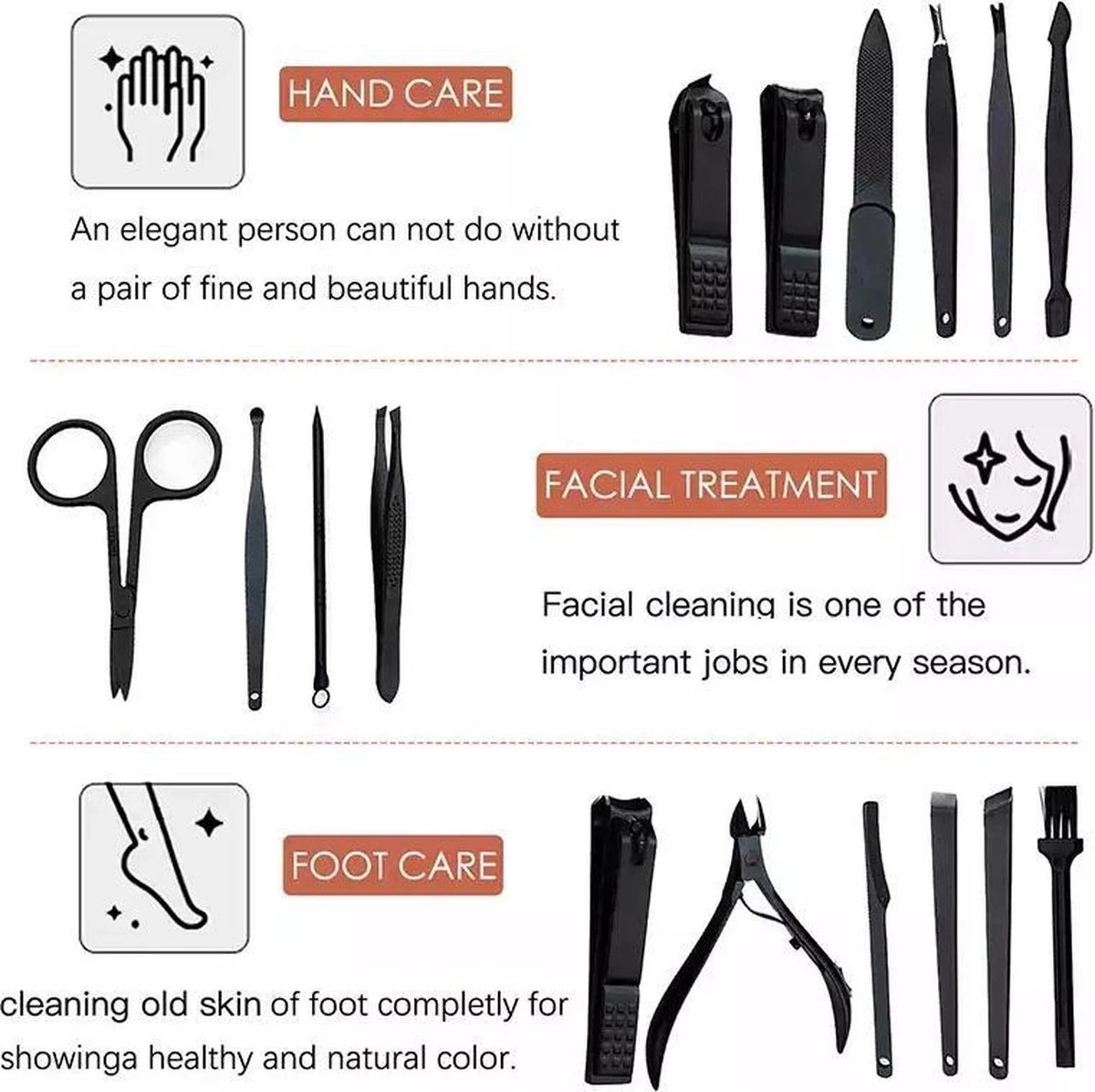 16 Delig Manicure Set Met Gezichtsmasker- Nagelset -Nagelvijl - Nagelknipper- Nagelschaar - Pincet- Manicureset Met Luxe Etui Voor Nagel 9 16 Delig Manicure Set Met Gezichtsmasker- Nagelset -Nagelvijl - Nagelknipper- Nagelschaar - Pincet- Manicureset Met Luxe Etui Voor Nagel - Afbeelding 9