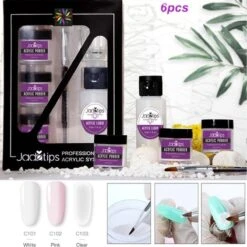 Acrylnagels Set | Nail Art | Liquid MMA Free | Wit, Roze & Transparant -Glam Make-up Verkoop 1200x1198 10