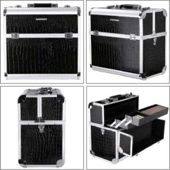 A.T. Shop Cosmeticakoffer, Make-up Koffer, Beauty Case, Bewaren Van Make-up, Nagellak. Zwart 12 A.T. Shop Cosmeticakoffer, Make-up Koffer, Beauty Case, Bewaren Van Make-up, Nagellak. Zwart -Glam Make-up Verkoop 1200x1198 78