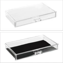 Relaxdays Make-up Organizer - Tweedelig - Cosmetica Opbergdoos - Transparant -Glam Make-up Verkoop 1200x1198 84