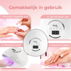 Vanilon UV Lamp Gelnagels - Gellak Nagel Droger - 86W LED - 2,5 Meter Snoer -Glam Make-up Verkoop 1200x1199 1