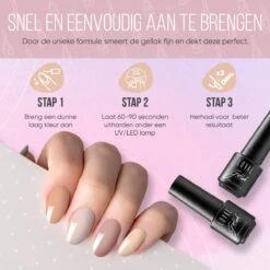 Lovae Cosmetics Gellak - Starterspakket - Base Coat - Primer - Shiny Top Coat - 10ML -Glam Make-up Verkoop 1200x1200 101