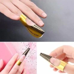 GUAPÀ® Acryl Nagel Sjablonen | Nail Forms | French Manicure | Goud | 25 Stuks -Glam Make-up Verkoop 1200x1200 11