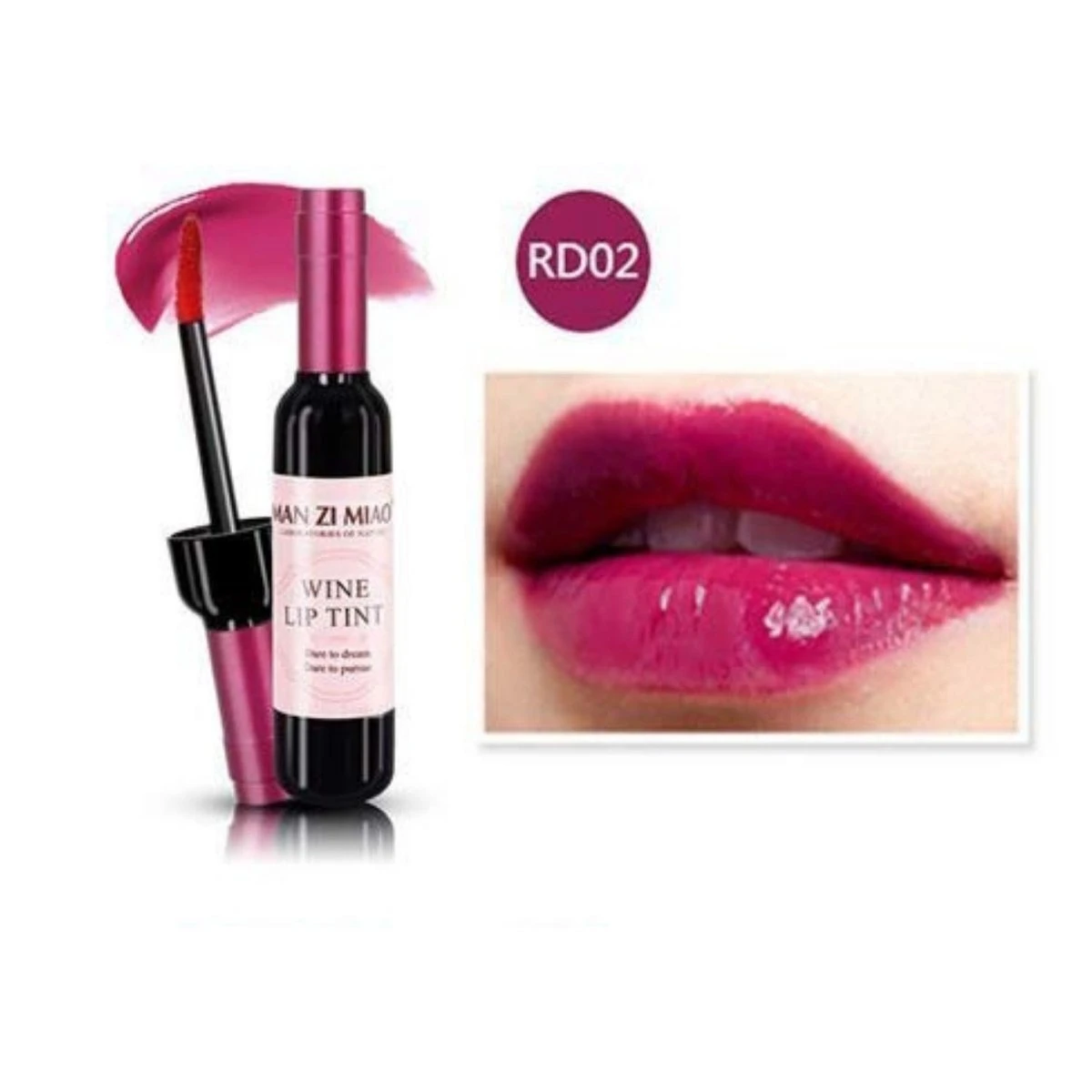 MAN ZI MIAO® Lippenstift - Wijn - Wine - Wijnfles - Lipgloss - Lipstick - Make Up - Rood - Shiraz Red - Wine Lip Tint 2 MAN ZI MIAO® Lippenstift - Wijn - Wine - Wijnfles - Lipgloss - Lipstick - Make Up - Rood - Shiraz Red - Wine Lip Tint - Afbeelding 2