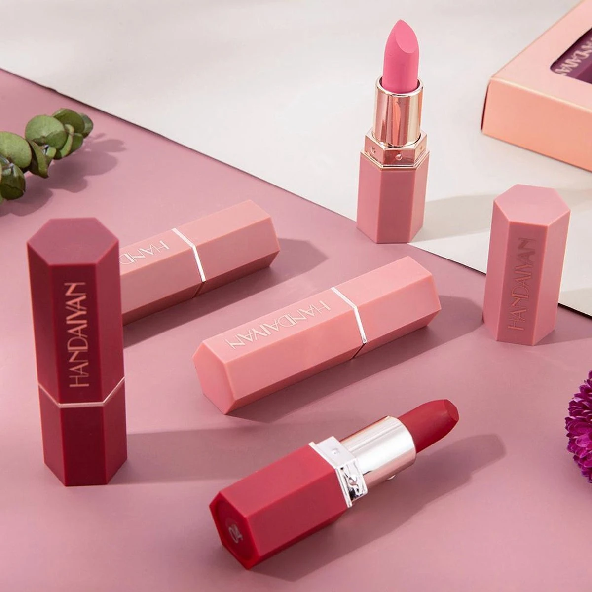 Handaiyan Lipstick Matte - Set Van 6 Kleuren - Lippenstift - Langhoudend - Make Up 4 Handaiyan Lipstick Matte - Set Van 6 Kleuren - Lippenstift - Langhoudend - Make Up - Afbeelding 4