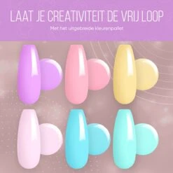 Lovae Cosmetics Gellak - 6-delige Set - Gel Nagellak - Creamy Pastel - Gellac - 8ML -Glam Make-up Verkoop 1200x1200 141